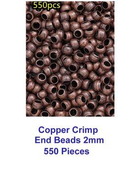 Copper Crimp End Beads
